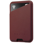 Mujjo Magsafe Leather Card Wallet - Burgundy