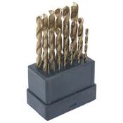 Extol Craft Svedri za kovino (1119A) metal drill bits, set of 19, ?1-10mm, 0.5mm each, polished, 118° cutting edge with improved drilling performance and very good centering