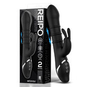 InToYou Reipo Vibrator with Up & Down Sliding Rings Black