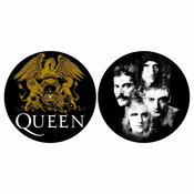 Podloga za gramofonsko ploščo (2 kosa) Queen - Crest & Faces - RAZAMATAZ - SM029