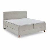 Bež boxspring postelja s prostorom za shranjevanje 180x200 cm Memphis - Meise Möbel