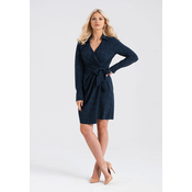Look Made With Love Womans Dress 743 Beatrice Navy Blue