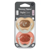 Tommee Tippee tolažilna duda - silikon , nočna, 6-18m, sort, 2/1