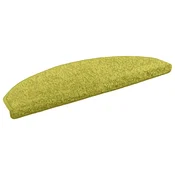 Vidaxl Samolepilni stopniščni tepihi 15 kos 80 x 24,5 x 3,5 cm Zelena