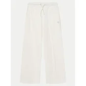 Guess Spodnji del trenirke J5GQ11 KCRP0 Bela Relaxed Fit