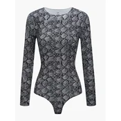 cfab Bodi Crew Neck Longsleeve Bodysuit antracit