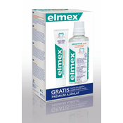Elmex ustna voda, 400 ml in zobna pasta Sensitive, 75 ml