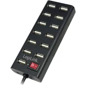 LogiLink Razdelilnik s 13 vrati USB 2.0 LogiLink, s stikalom za vklop/izklop