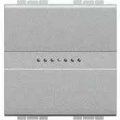 PREKIDAČ OBIČNI LIVING LIGHT 1P 10A 2M SREBRNI NT4051M2AN