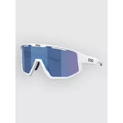 BLIZ Active Eyewear Fusion Matte White Sunglasses smoke w blue multi