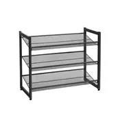 Songmics Stojalo za čevlje 3-nadstropno 74x305x615 cm črno