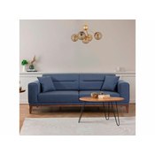 Tamno plava sklopiva sofa 223 cm Liones – Artie