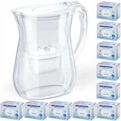 shumee Vrč za filtriranje vode Aquaphor Lago bel 3,8 l, 10 kartuš Maxfor+