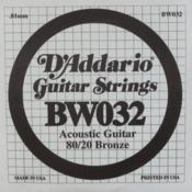 DAddario BW032 SINGLE 80/20 BRONZE WND 032