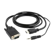 Gembird adapter za video kablove 1,8 m VGA, 3.5 mm Crno