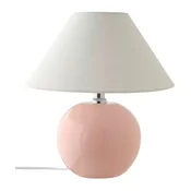 Svetlo rožnata/kremno bela keramična namizna svetilka (višina 29 cm) Karamell – Jotex