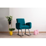 Atelier del Sofa Fotelja za ljuljanje Kono Petrolej