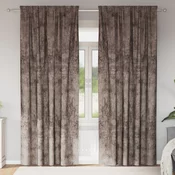 Baršunaste zavjese 2 pcs Boja cappuccina 225 x 140 cm Baršun
