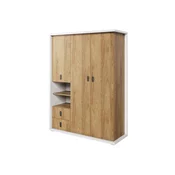 Ormar Fresno M108 Hickory hrast, Bijela, 200x150x55cm, Porte guardarobaVrata ormari: Klasicna vrata