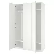 PAX / FORSAND Garderober, bela/bela, 150x60x236 cm
