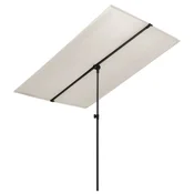 Vrtni suncobran s aluminijskim stupom 2 x 1,5 m pješcano bijeli
