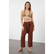 Trendyol Brown Woven Muslin Trousers