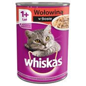 WHISKAS Govedina u umaku konzerva 24x400g