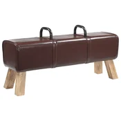 vidaXL klop Temno rjava 110 x 30 x 45 cm Pravo usnje