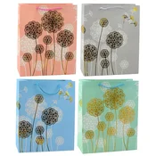Darilna vrečka Dandelioni Zlati elementi 32 x 26 x 12cm