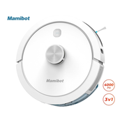 Mamibot EXVAC900 robot usisavač, 3u1 hibrid (usisavanje, metenje, pranje), 4000Pa, LDS 5.0 navigacija, WiFi, aplikacija, stanica za punjenje, bijeli