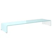 Vidaxl Stojalo za TV/ekran stekleno zeleno 110x30x13 cm