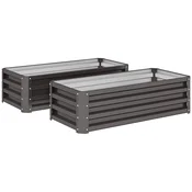 Homestar Komplet dvignjenih gredic 110x50x30 cm temno siva, (5000228427)