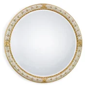 Casa Padrino luxury baroque mirror white/gold - Round Italian baroque style wall mirror - Luxury furniture in baroque style - Luxury Quality - Made in Italy