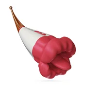 Jagger Double-Ended Vibrating Stimulator Red Silicone 19.5cm EX46852