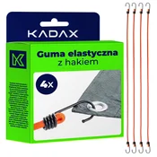 KADAX elastična gumijasta vrv s kovinskim kavljem 71 cm za pritrditev ponjav 4 kosi, (5000346849)