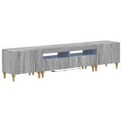 vidaXL 3-delni LED TV omarica Siva Sonoma Inženirski les
