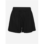 Womens black linen shorts Vero Moda Linn - Women