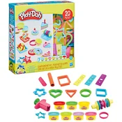 Play-Doh: 20-delni komplet z motivom sladkarij s 7 lončki barvnega plastelina - Hasbro