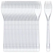 Northix Plastične vilice za večkratno uporabo, 17,5 cm, komplet 25 kosov