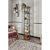 Hanah Home Polica za knjige Bookcase 6 Layer Round, Orah