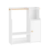 SoBuy SoBuy otroška garderoba z mizo in klopjo bela 110 cm, (5000009219)