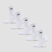 MP Unisex Crew Socks (5 Pack) - White - UK 12-14