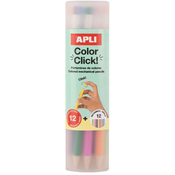 Apli Mehanične barvice Color Click 12 barv + šilček
