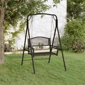 Klupa za ljuljanje 124 cm crna celicna