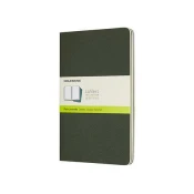 Beležnice Moleskine Cahier L, prozorne, 3 kosi, temno zelena