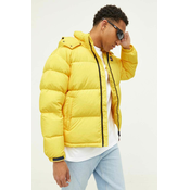 Pernata jakna Tommy Jeans za muškarce, boja: žuta, za zimu