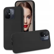 shumee Ovitek za Xiaomi Redmi 12C/Redmi 11a iz silikona, mat + steklo