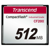 Transcend 512MB INDUSTRIAL TEMP CF200I CF CARD, pomnilniška kartica (SLC)