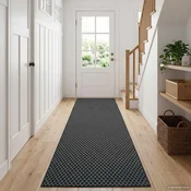 vidaXL Preproga runner ORIZ 1150 gsm Črn mrežast vzorec