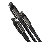 BASEUS USB kabel 3u1 Lightning/TypeC/Micro 1,5 m crni CAMLTWJ-01